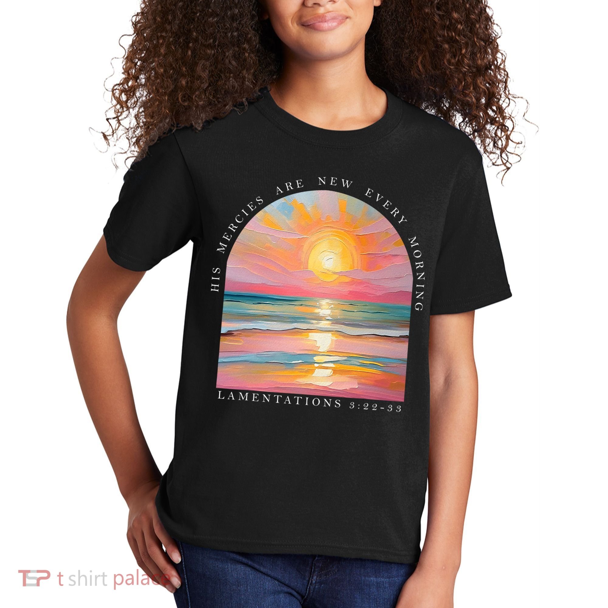 His Mercies Are New Every Morning Scripture Bible Verse  Kids T-Shirt