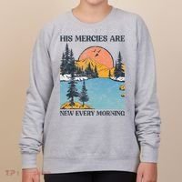 His Mercies Are New Every Morning Bible Verse Christian Women's Sweatshirt thumb 0