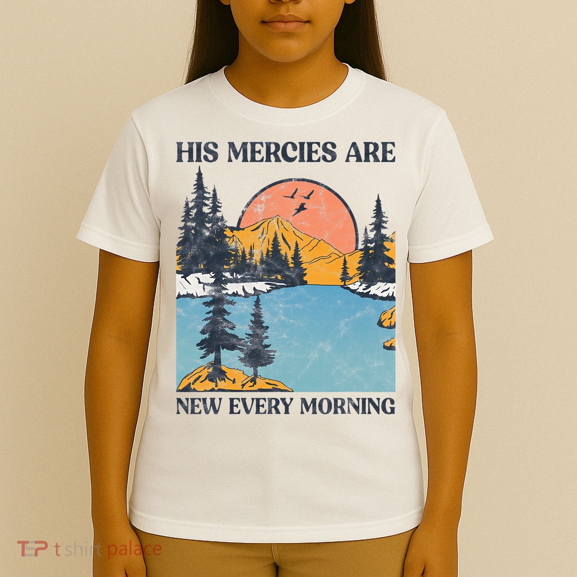His Mercies Are New Every Morning Bible Verse Christian T-Shirt