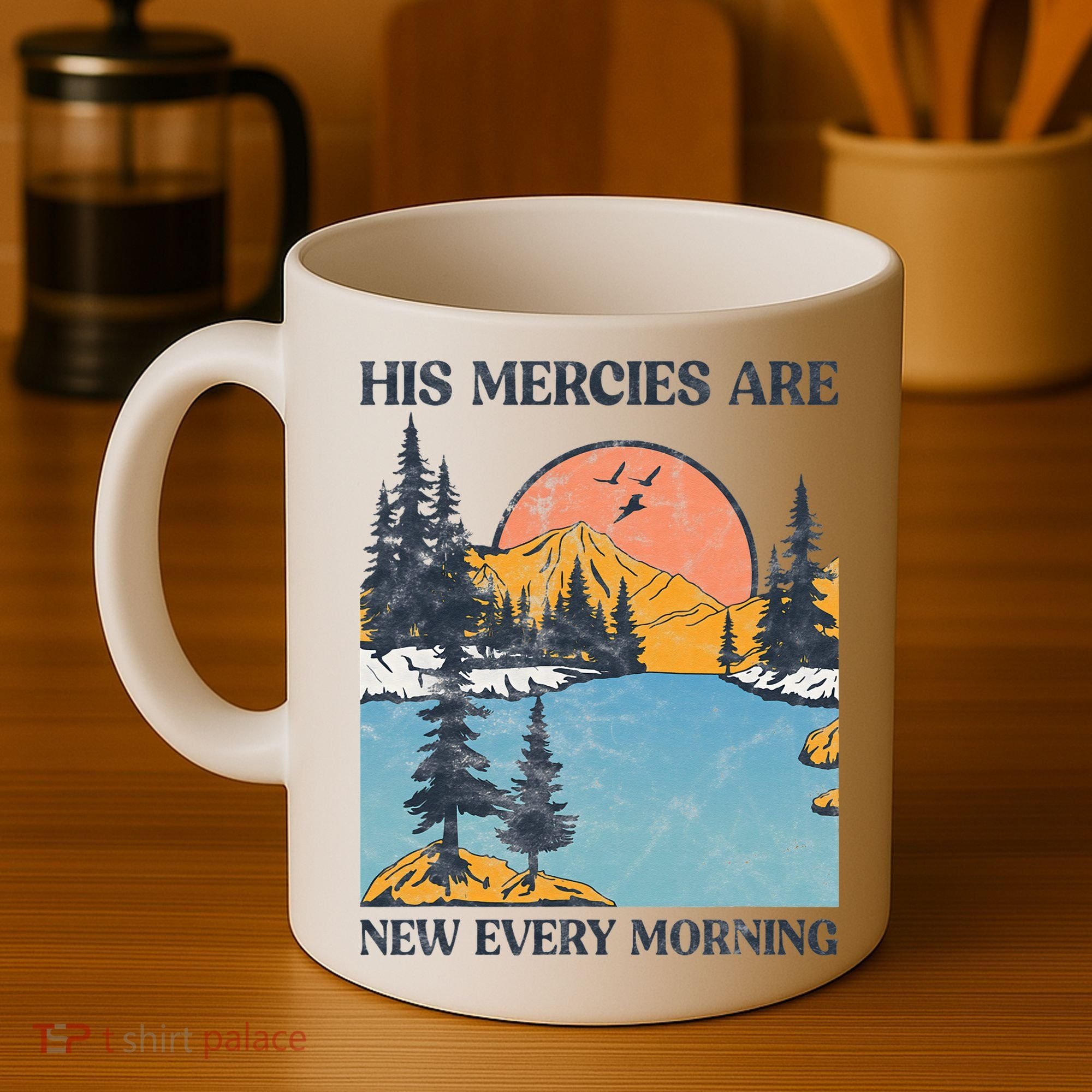 His Mercies Are New Every Morning Bible Verse Christian Coffee Mug