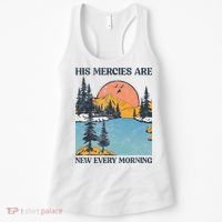 His Mercies Are New Every Morning Bible Verse Christian Women's Tank Top thumb 0