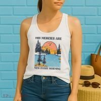 His Mercies Are New Every Morning Bible Verse Christian Women's Tank Top thumb 2