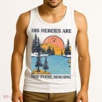 His Mercies Are New Every Morning Bible Verse Christian Tank Top thumb 3