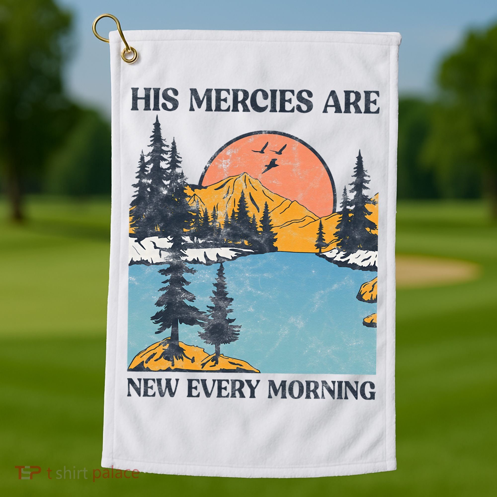 His Mercies Are New Every Morning Bible Verse Christian Golf Towel