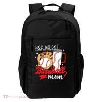 Hot Mess Always Stressed Baseball Mom Backpack thumb 0