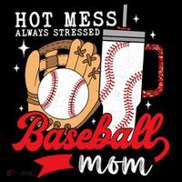 Hot Mess Always Stressed Baseball Mom Backpack thumb 2