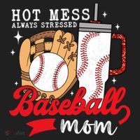 Hot Mess Always Stressed Baseball Mom 24oz Duet Stainless Steel Tumbler thumb 2