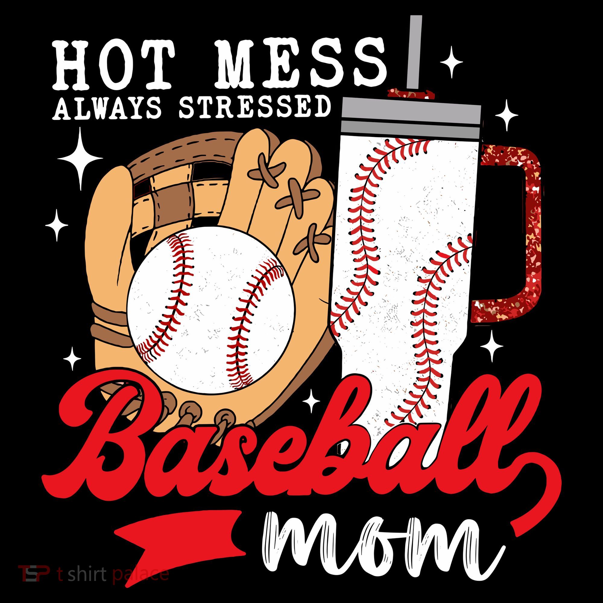 Hot Mess Always Stressed Baseball Mom Ornament