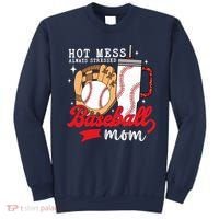 Hot Mess Always Stressed Baseball Mom Sweatshirt thumb 0
