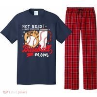 Hot Mess Always Stressed Baseball Mom Pajama Set thumb 0