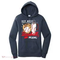 Hot Mess Always Stressed Baseball Mom Women's Hoodie thumb 0
