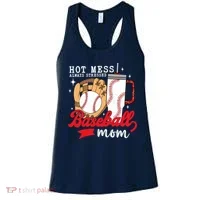 Hot Mess Always Stressed Baseball Mom Women's Tank Top thumb 0