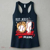 Hot Mess Always Stressed Baseball Mom Women's Tank Top thumb 3