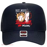 Hot Mess Always Stressed Baseball Mom Hat thumb 0