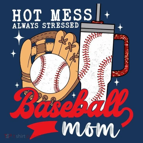 Hot Mess Always Stressed Baseball Mom Toddler Hoodie