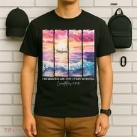 His Mercies Are New Every Morning, Watercolor Brushstrokes  T-Shirt thumb 6