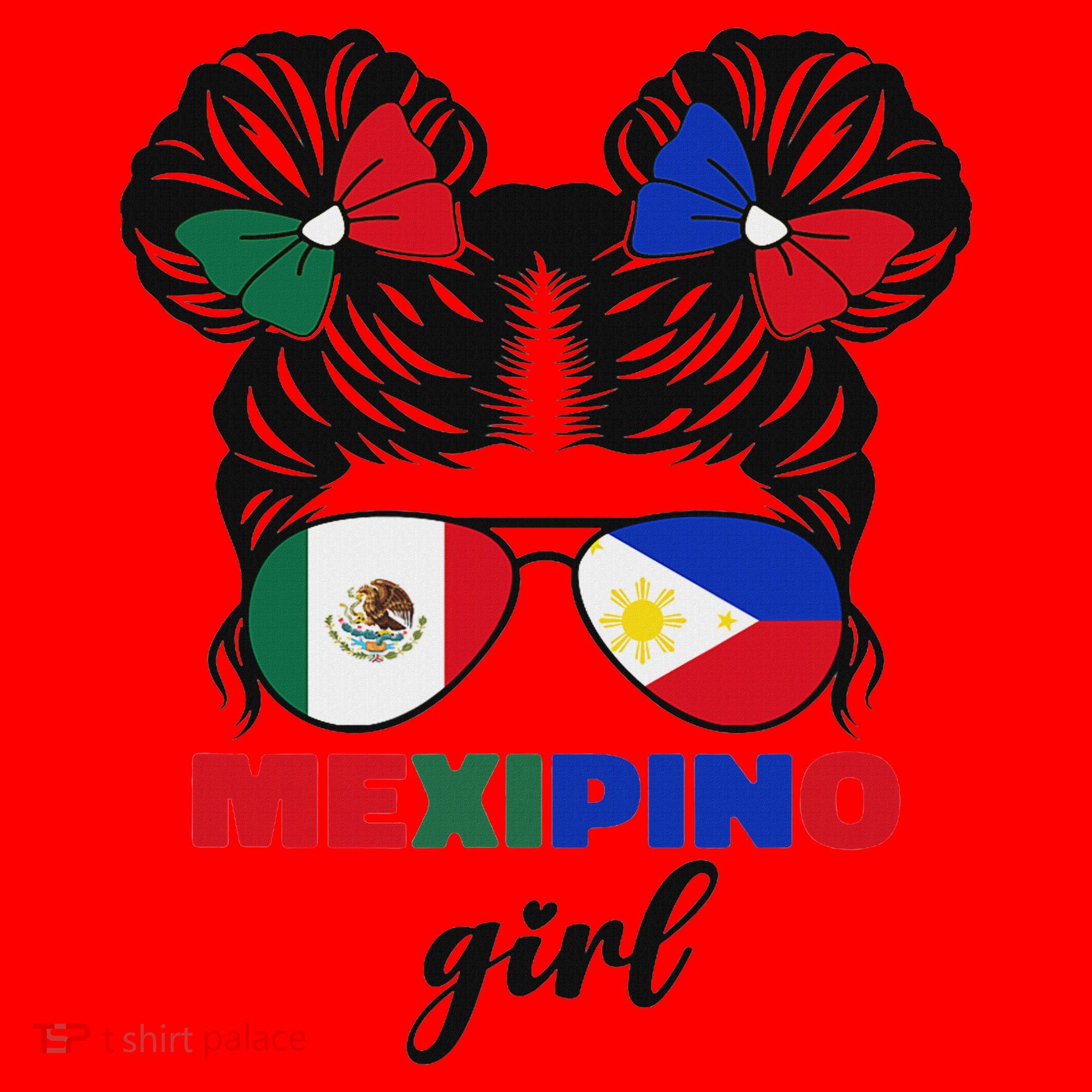 Half Mexican And Filipino Mexico Flag Mexipino Girl Pun Santa Hat