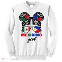 Half Mexican And Filipino Mexico Flag Mexipino Girl Pun Sweatshirt thumb 0