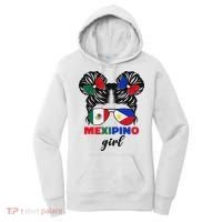 Half Mexican And Filipino Mexico Flag Mexipino Girl Pun Women's Hoodie thumb 0