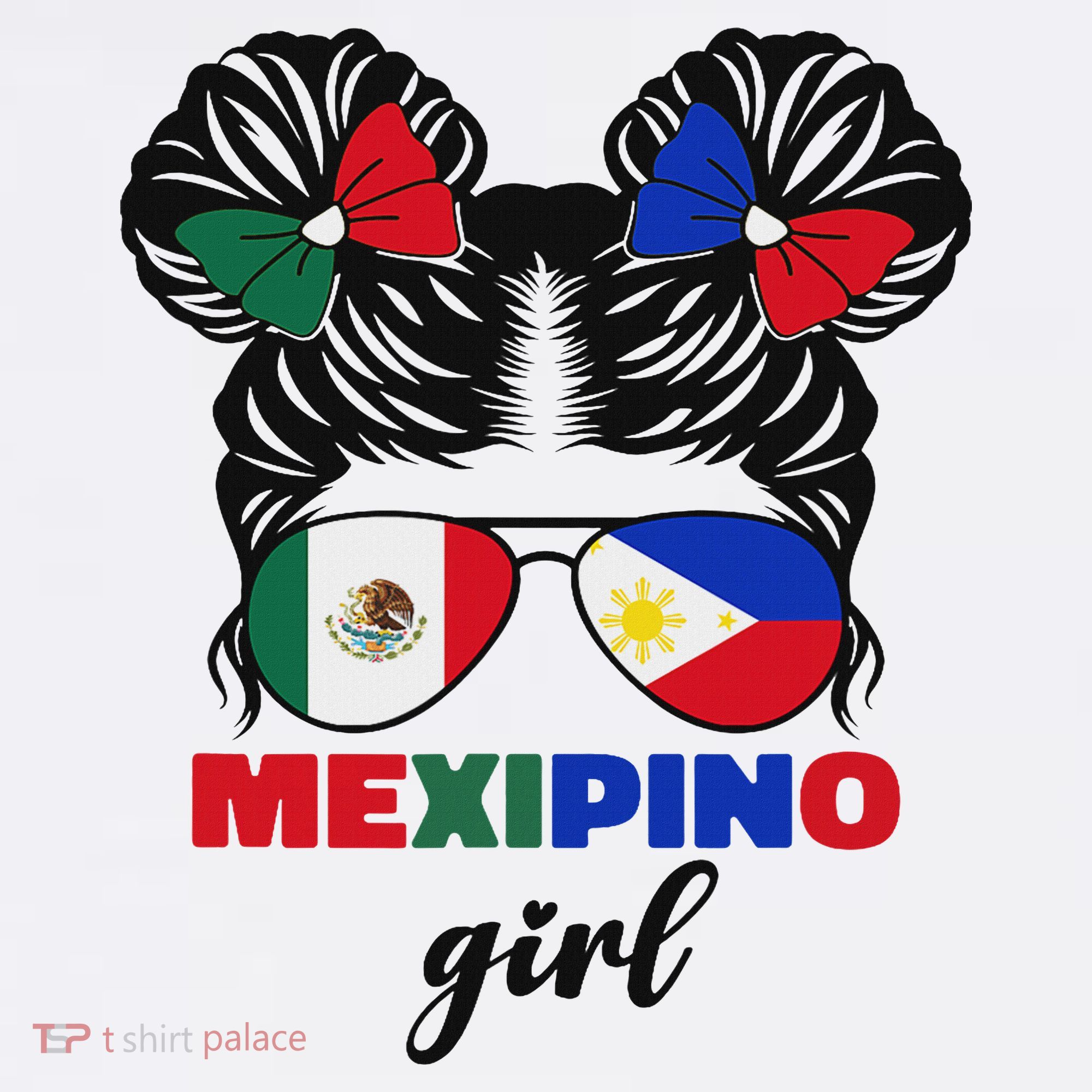 Half Mexican And Filipino Mexico Flag Mexipino Girl Pun Women's Hoodie