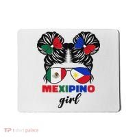 Half Mexican And Filipino Mexico Flag Mexipino Girl Pun Mousepad thumb 0