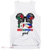Half Mexican And Filipino Mexico Flag Mexipino Girl Pun Tank Top thumb 0