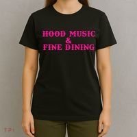 Hood Music And Fine Dining Pink Apparel T-Shirt thumb 4