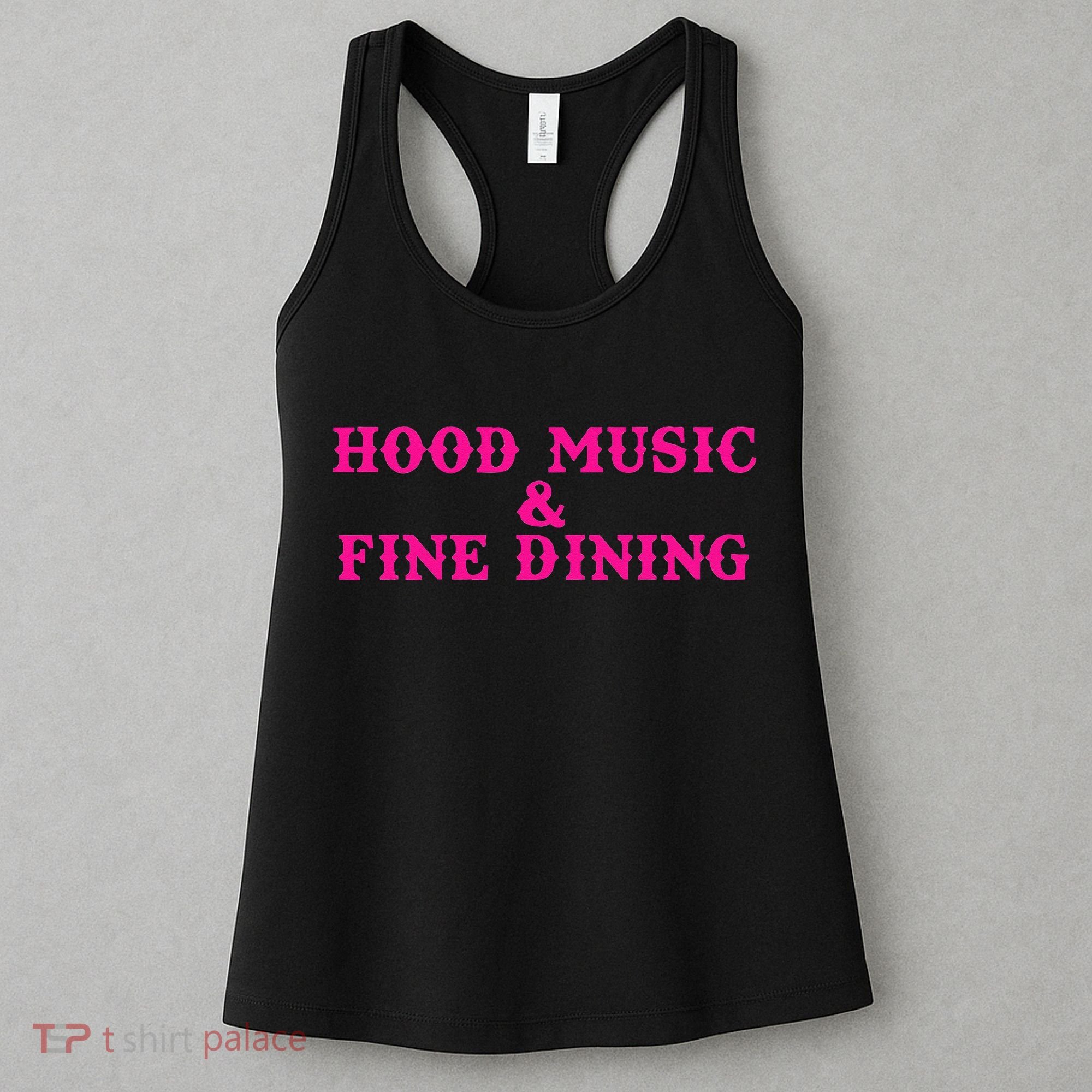 Hood Music And Fine Dining Pink Apparel Women's Tank Top