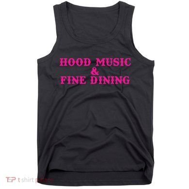 Hood Music And Fine Dining Pink Apparel Tank Top