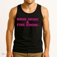 Hood Music And Fine Dining Pink Apparel Tank Top thumb 3
