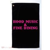 Hood Music And Fine Dining Pink Apparel Golf Towel thumb 0