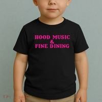 Hood Music And Fine Dining Pink Apparel Toddler T-Shirt thumb 2