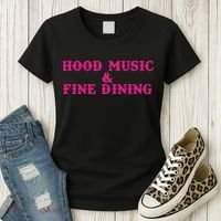 Hood Music And Fine Dining Pink Apparel Women's T-Shirt thumb 3