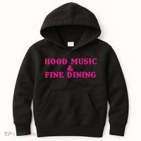 Hood Music And Fine Dining Pink Apparel Kids Hoodie thumb 0