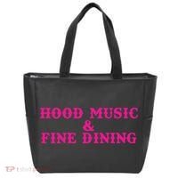 Hood Music And Fine Dining Pink Apparel Tote Bag thumb 0