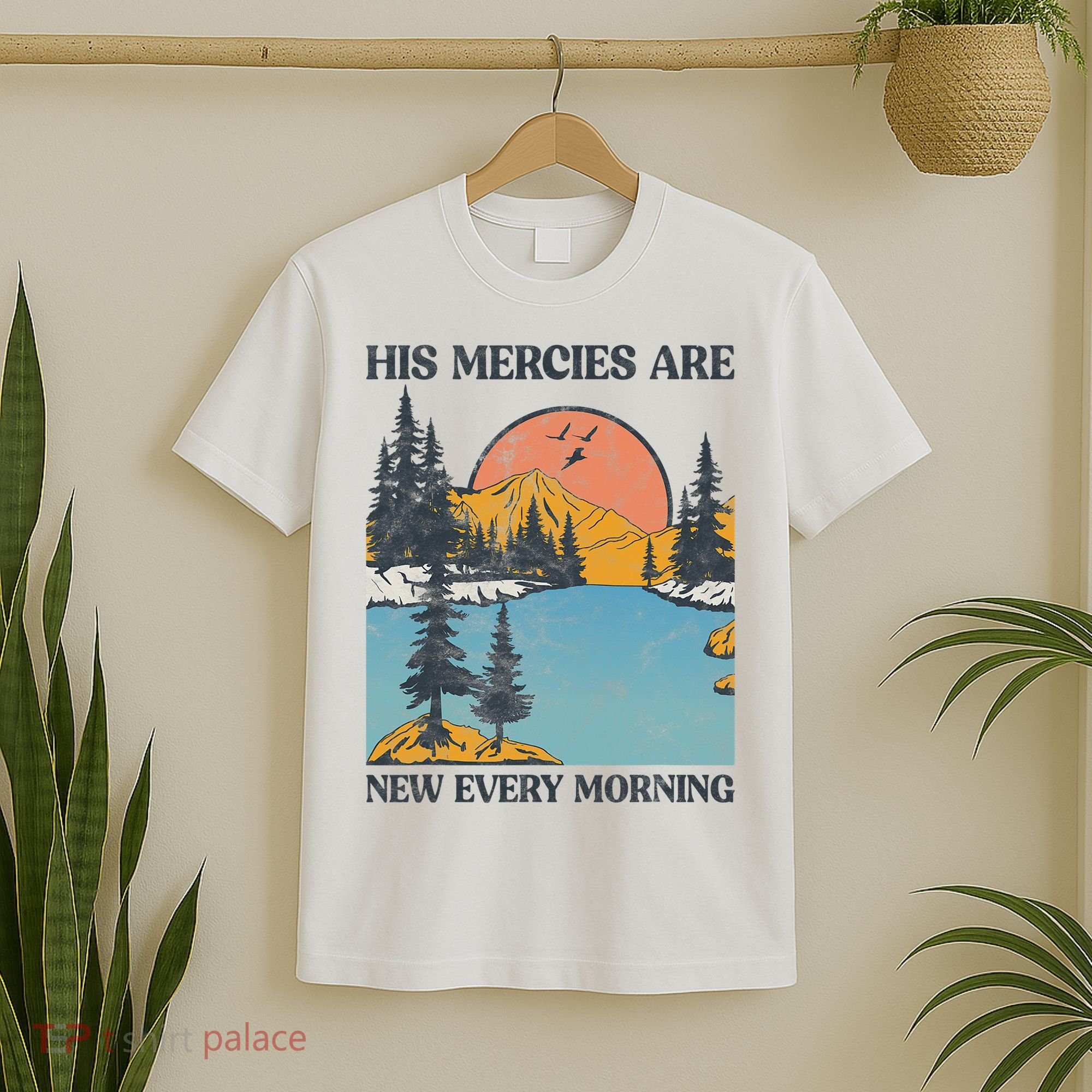 His Mercies Are New Every Morning Bible Verse Christian T-Shirt