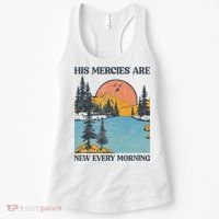 His Mercies Are New Every Morning Bible Verse Christian Women's Tank Top thumb 0