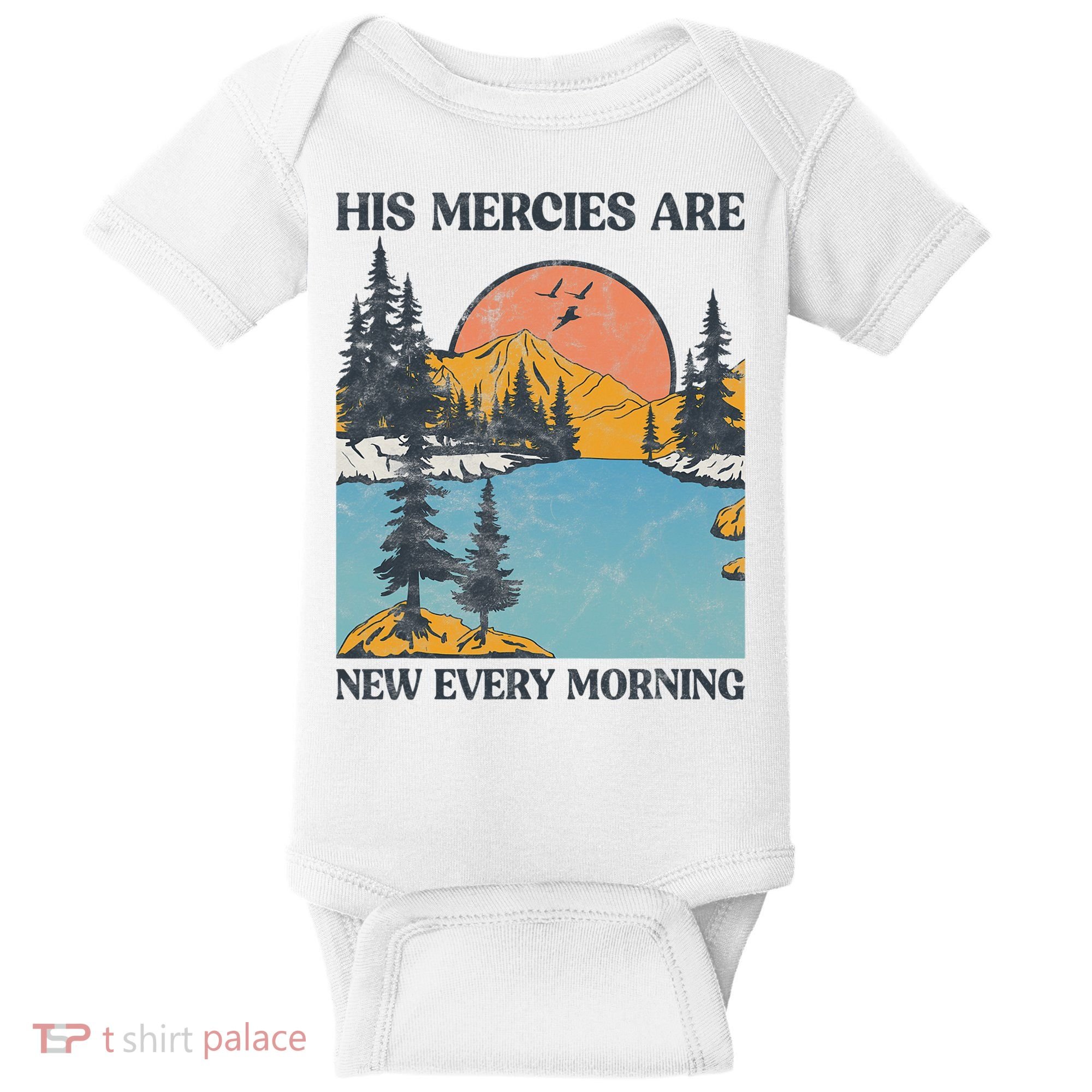 His Mercies Are New Every Morning Bible Verse Christian Baby Bodysuit