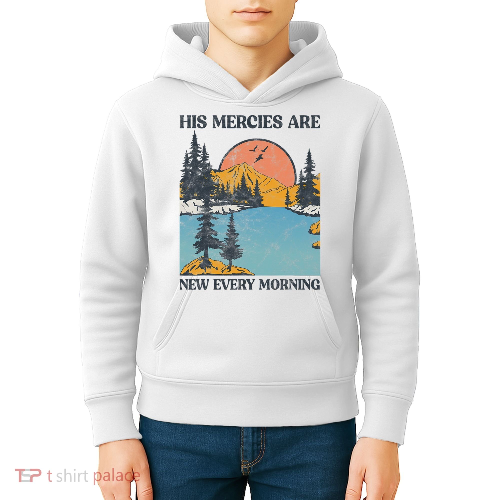His Mercies Are New Every Morning Bible Verse Christian Kids Hoodie