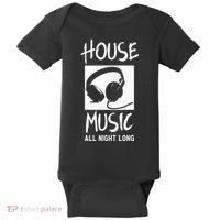 House Music All Night Long DJ Baby Bodysuit thumb 0