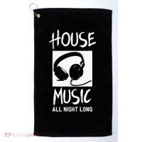 House Music All Night Long DJ Golf Towel thumb 0