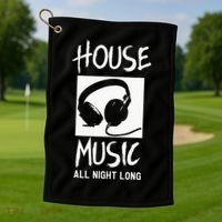 House Music All Night Long DJ Golf Towel thumb 1