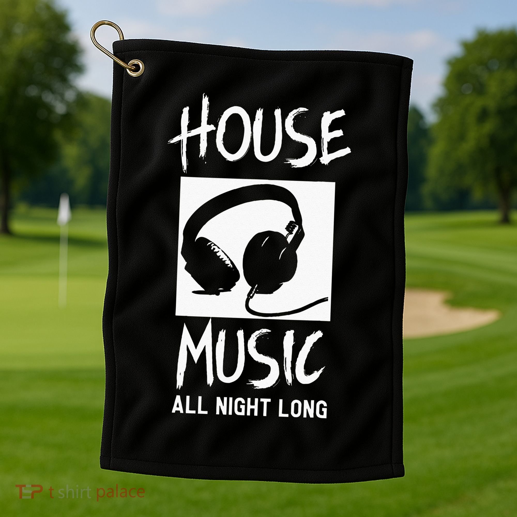 House Music All Night Long DJ Golf Towel