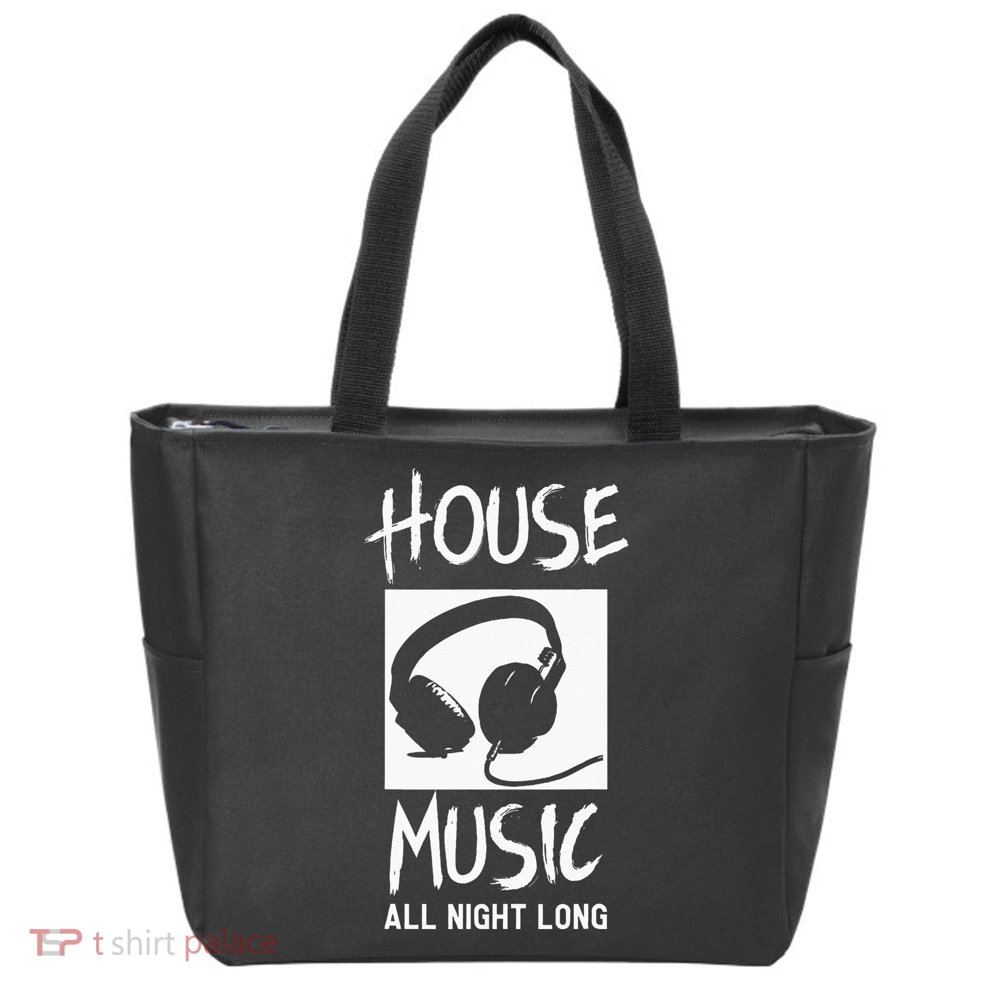 House Music All Night Long DJ Tote Bag