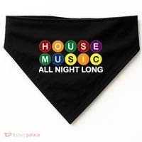 House Music All Night Long EDM DJ USA-Made Doggie Bandana thumb 0