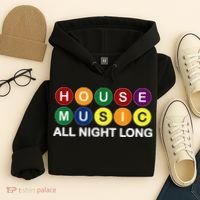 House Music All Night Long EDM DJ Hoodie thumb 4