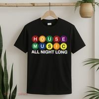 House Music All Night Long EDM DJ T-Shirt thumb 2