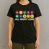House Music All Night Long EDM DJ T-Shirt thumb 4