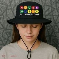 House Music All Night Long EDM DJ Bucket Hat thumb 3