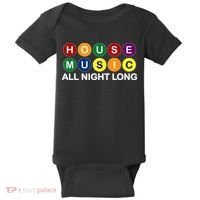 House Music All Night Long EDM DJ Baby Bodysuit thumb 0